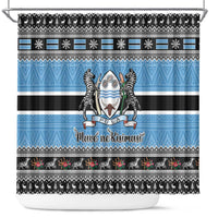 Botswana Christmas Shower Curtain Coat Of Arms Muve neKisimusi