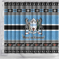 Botswana Christmas Shower Curtain Coat Of Arms Muve neKisimusi