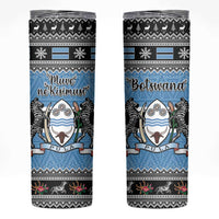 Botswana Christmas Skinny Tumbler Coat Of Arms Muve neKisimusi - Wonder Print Shop