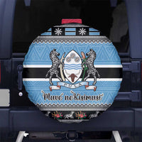Botswana Christmas Spare Tire Cover Coat Of Arms Muve neKisimusi - Wonder Print Shop