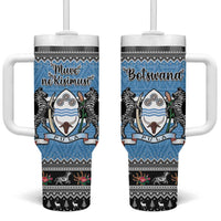 Botswana Christmas Tumbler With Handle Coat Of Arms Muve neKisimusi - Wonder Print Shop