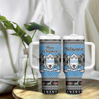 Botswana Christmas Tumbler With Handle Coat Of Arms Muve neKisimusi - Wonder Print Shop