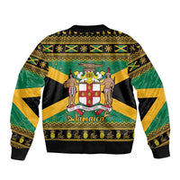 Jamaica Christmas Bomber Jacket Coat Of Arms Merri Crissmuss - Wonder Print Shop