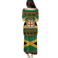 Jamaica Christmas Family Matching Puletasi and Hawaiian Shirt Coat Of Arms Merri Crissmuss - Wonder Print Shop