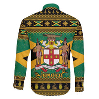 Jamaica Christmas Family Matching Summer Maxi Dress and Hawaiian Shirt Coat Of Arms Merri Crissmuss - Wonder Print Shop