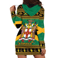 Jamaica Christmas Hoodie Dress Coat Of Arms Merri Crissmuss - Wonder Print Shop