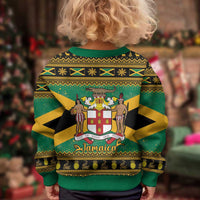 Jamaica Christmas Kid Ugly Christmas Sweater Coat Of Arms Merri Crissmuss - Wonder Print Shop