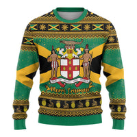 Jamaica Christmas Ugly Christmas Sweater Coat Of Arms Merri Crissmuss - Wonder Print Shop