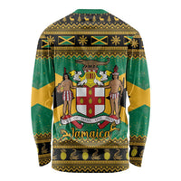 Jamaica Christmas Long Sleeve Shirt Coat Of Arms Merri Crissmuss - Wonder Print Shop