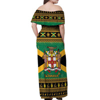 Jamaica Christmas Off Shoulder Maxi Dress Coat Of Arms Merri Crissmuss - Wonder Print Shop