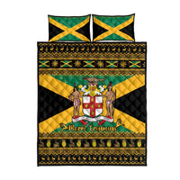 Jamaica Christmas Quilt Bed Set Coat Of Arms Merri Crissmuss - Wonder Print Shop