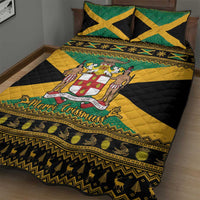 Jamaica Christmas Quilt Bed Set Coat Of Arms Merri Crissmuss - Wonder Print Shop