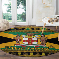 Jamaica Christmas Round Carpet Coat Of Arms Merri Crissmuss