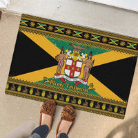 Jamaica Christmas Rubber Doormat Coat Of Arms Merri Crissmuss - Wonder Print Shop