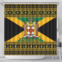 Jamaica Christmas Shower Curtain Coat Of Arms Merri Crissmuss