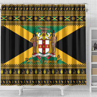 Jamaica Christmas Shower Curtain Coat Of Arms Merri Crissmuss
