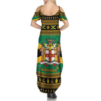 Jamaica Christmas Summer Maxi Dress Coat Of Arms Merri Crissmuss - Wonder Print Shop