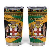 Jamaica Christmas Tumbler Cup Coat Of Arms Merri Crissmuss - Wonder Print Shop
