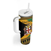 Jamaica Christmas Tumbler With Handle Coat Of Arms Merri Crissmuss - Wonder Print Shop