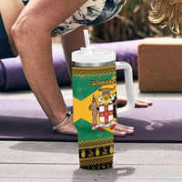 Jamaica Christmas Tumbler With Handle Coat Of Arms Merri Crissmuss - Wonder Print Shop