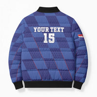 Custom Croatia Football Bomber Puffer Jacket Come On Vatreni - Wonder Print Shop