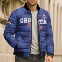 Custom Croatia Football Bomber Puffer Jacket Come On Vatreni - Wonder Print Shop