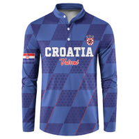 Custom Croatia Football Button Sweatshirt Come On Vatreni - Wonder Print Shop