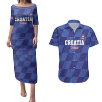 Custom Croatia Football Couples Matching Puletasi and Hawaiian Shirt Come On Vatreni - Wonder Print Shop