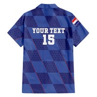 Custom Croatia Football Family Matching Off Shoulder Maxi Dress and Hawaiian Shirt Come On Vatreni - Wonder Print Shop