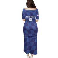 Custom Croatia Football Family Matching Puletasi and Hawaiian Shirt Come On Vatreni - Wonder Print Shop