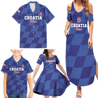 Custom Croatia Football Family Matching Summer Maxi Dress and Hawaiian Shirt Come On Vatreni - Wonder Print Shop