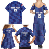 Custom Croatia Football Family Matching Summer Maxi Dress and Hawaiian Shirt Come On Vatreni - Wonder Print Shop