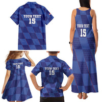 Custom Croatia Football Family Matching Tank Maxi Dress and Hawaiian Shirt Come On Vatreni - Wonder Print Shop