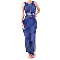 Custom Croatia Football Family Matching Tank Maxi Dress and Hawaiian Shirt Come On Vatreni - Wonder Print Shop