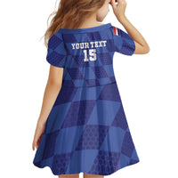 Custom Croatia Football Kid Short Sleeve Dress Come On Vatreni - Wonder Print Shop
