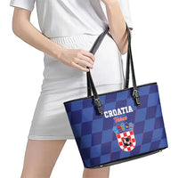 Croatia Football Leather Tote Bag Come On Vatreni - Wonder Print Shop