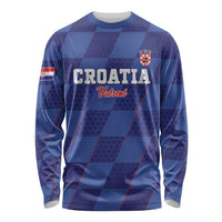 Custom Croatia Football Long Sleeve Shirt Come On Vatreni - Wonder Print Shop