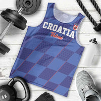 Custom Croatia Football Men Tank Top Come On Vatreni - Wonder Print Shop