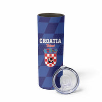 Custom Croatia Football Skinny Tumbler Come On Vatreni - Wonder Print Shop