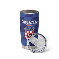 Custom Croatia Football Tumbler Cup Come On Vatreni - Wonder Print Shop