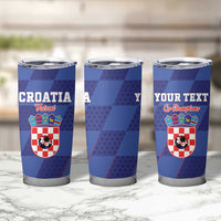 Custom Croatia Football Tumbler Cup Come On Vatreni - Wonder Print Shop