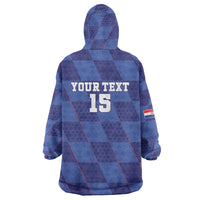 Custom Croatia Football Wearable Blanket Hoodie Come On Vatreni - Wonder Print Shop