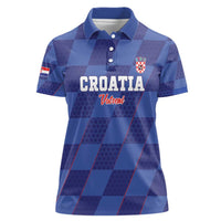 Custom Croatia Football Women Polo Shirt Come On Vatreni - Wonder Print Shop