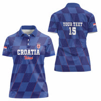 Custom Croatia Football Women Polo Shirt Come On Vatreni - Wonder Print Shop