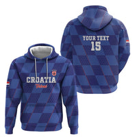 Custom Croatia Football Zip Hoodie Come On Vatreni - Wonder Print Shop