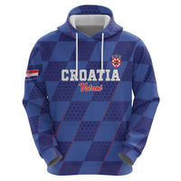 Custom Croatia Football Zip Hoodie Come On Vatreni - Wonder Print Shop