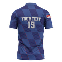 Custom Croatia Football Zipper Polo Shirt Come On Vatreni - Wonder Print Shop