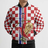 Custom Croatia Football Bomber Puffer Jacket Vatreni 2026 Ready For The World - Wonder Print Shop