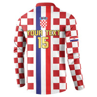 Custom Croatia Football Button Sweatshirt Vatreni 2026 Ready For The World - Wonder Print Shop