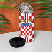 Custom Croatia Football 4 in 1 Can Cooler Tumbler Vatreni 2026 Ready For The World - Wonder Print Shop